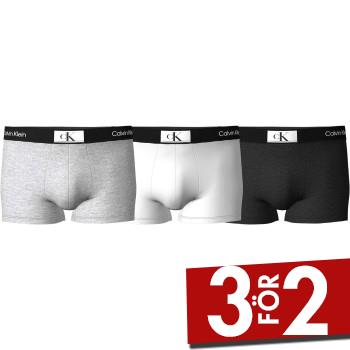 Calvin Klein Kalsonger 3P CK96 Cotton Trunks Svart/Vit bomull Medium Herr