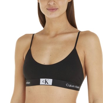 Bilde av Calvin Klein Bh Ck96 Unlined Bralette Svart Bomull Medium Dame