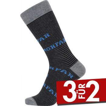 Claudio 3P Patterned Cotton Socks Grau/Blau Gr 40/47 Herren