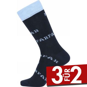 Claudio 3P Patterned Cotton Socks Marine/Blau Gr 40/47 Herren