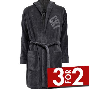 CR7 Cristiano Ronaldo Cotton Bathrobe Grå bomuld Medium Herre