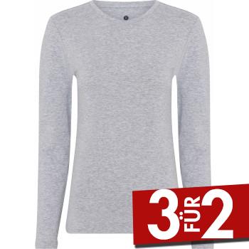 JBS of Denmark Bamboo Long Sleeve Slim Tee Grau Medium Damen