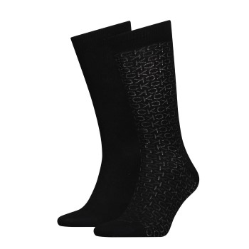 Bilde av Calvin Klein Strømper 2p Mirrored Logo Socks Svart One Size Herre