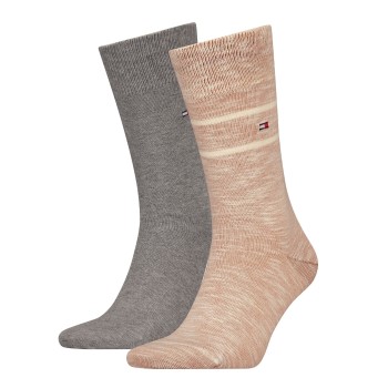 Bilde av Tommy Hilfiger Strømper 2p Men Slub Classic Socks Beige Str 39/42 Herre