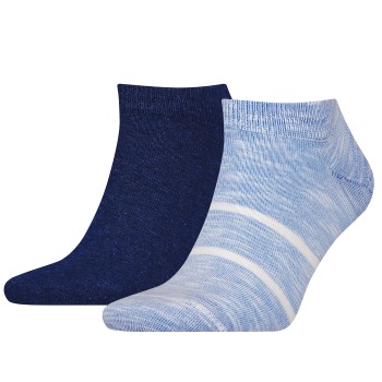 Bilde av Tommy Hilfiger Strømper 2p Men Slub Sneaker Socks Marine/blå Str 39/42 Herre