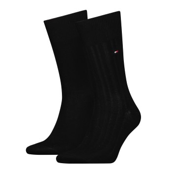 Bilde av Tommy Hilfiger Strømper 2p Fil D Ecosse Rib Socks Svart Str 39/42 Herre