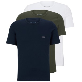 Bilde av Boss 3p Classic Cotton Solid T-shirt Blå/grønn Bomull Large Herre