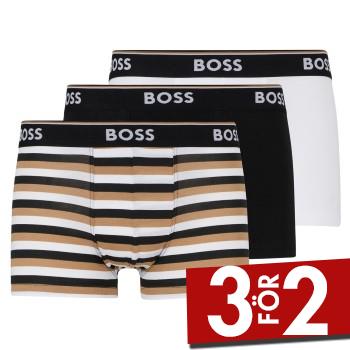 BOSS Kalsonger 3P Power Design Trunk Flerf&auml;rgad-2 bomull Small Herr