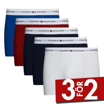 Tommy Hilfiger Kalsonger 5P Signature Cotton Essential Trunk Bl&aring;/R&ouml;d bomull Medium Herr