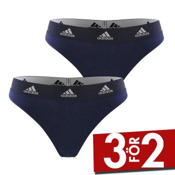 adidas Trosor 2P Underwear Brazilian Thong Marin bomull Small Dam