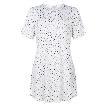 Lady Avenue Bamboo Short Sleeve Dotted Nightdress