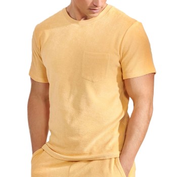 Bilde av Bread And Boxers Terry T-shirt Gul økologisk Bomull X-large Herre