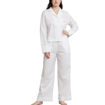Bilde av Polo Ralph Lauren Long Sleeve Pyjamas Set Hvit Bomull Large Dame