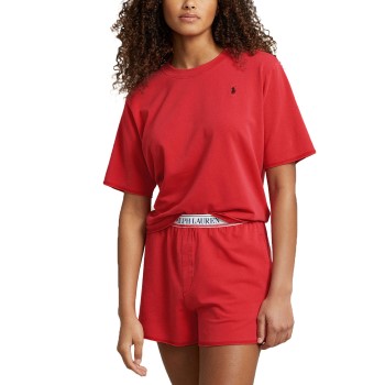 Bilde av Polo Ralph Lauren Short Sleeve Shirt And Short Set Rød Large Dame