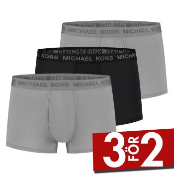 Michael Kors Kalsonger 3P Supreme Touch Trunks Gr&aring;/Svart Small Herr