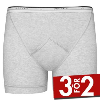 Jockey Kalsonger Cotton Midway Brief Gr&aring; bomull Small Herr