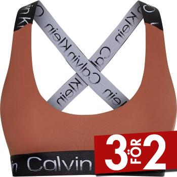 Calvin Klein BH Sport Active Icon Medium Support Bra Brun Medium Dam