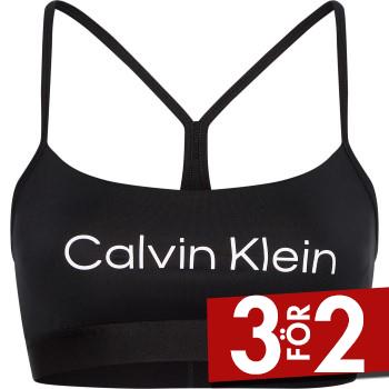 Calvin Klein BH Sport Essentials Low Support Bra Svart polyester Small Dam