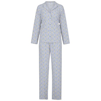 Bilde av Calida Ornament Spring Nights Pyjamas Lysblå Bomull Small Dame