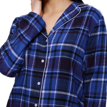 Triumph Nachthemd Boyfriend NDW X Checks 10216520 Grün
