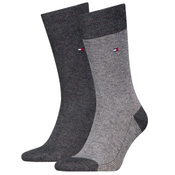 Bilde av Tommy Hilfiger Strømper 2p Men Birdeye Sock Antracit Str 39/42 Herre