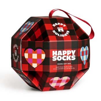 Bilde av Happy Sock Bauble Sock Gift Set Strømper Rød Mønster Modal Str 36/40