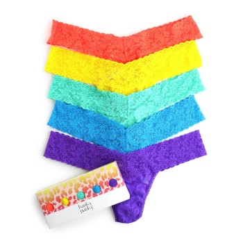 Hanky Panky Trosor 5P Signature Lace Low Rise Thong Flerfärgad nylon One Size Dam | apparel & accessories - clothing - underwear & socks | ModeLejon
