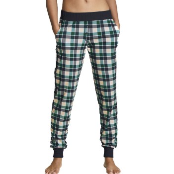 Calida Favourites Holiday Pants With Cuff Grønn/Rutet bomull X-Small Dame