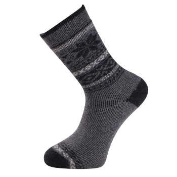 Bilde av Trofe Knitted Patterned Wool Sock Strømper Grå Str 35/38 Dame