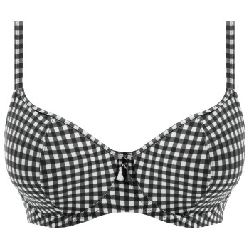 Freya Check In UW Sweatheart Bikini Top Svart/Hvit F 70 Dame