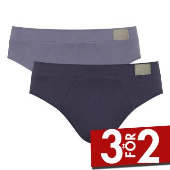 Sloggi Kalsonger 2P For Men GO Natural Brief Bl&aring;/Gr&aring; bomull Small Herr