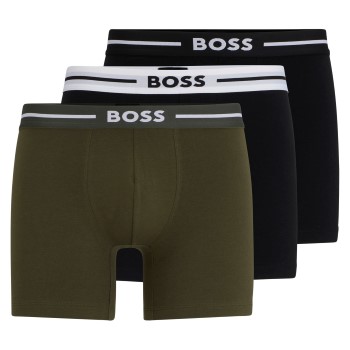Bilde av Boss 3p Boxer Bold Brief Svart/grønn Bomull Medium Herre