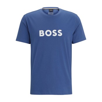 Bilde av Boss T Shirt Rn Blå Bomull Medium Herre