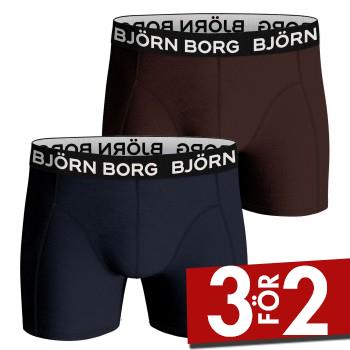 Bjorn Borg Bamboo Cotton Blend Boxer Kalsonger 2P Bl&aring;/Brun Small Herr
