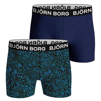 Produktfoto för Bjorn Borg Bamboo Cotton Blend Boxer Kalsonger 2P Blå/Grön XX-Large Herr