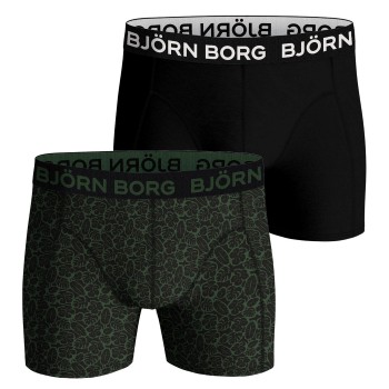 Bjorn Borg Bamboo Cotton Blend Boxer Kalsonger 2P Svart/Grön Medium Herr