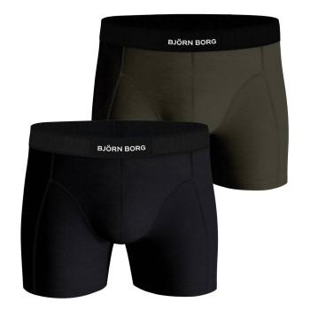 Bilde av Bjorn Borg Premium Cotton Stretch Boxer 1298 2p Svart/grønn Bomull Small Herre