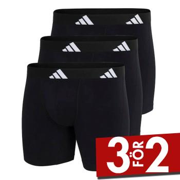 adidas Kalsonger 3P Active Flex Cotton Boxer Brief Svart bomull Small Herr