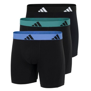 adidas Kalsonger 3P Active Flex Cotton Boxer Brief Svart/Grön bomull Small Herr