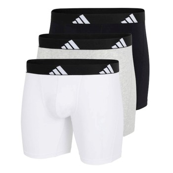 adidas Kalsonger 3P Active Flex Cotton Boxer Brief Vit/Grå bomull Small Herr