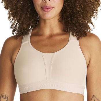 Swegmark BH Kimberly Iconic Moulded Cups Sports Bra Beige polyamid G 90 Dam