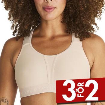 Swegmark BH Kimberly Iconic Moulded Cups Sports Bra Beige polyamid B 70 Dam