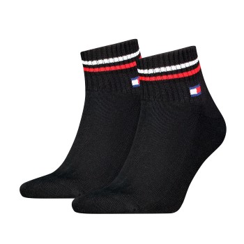 Tommy Men Uni TJ Iconic Quarter Socks Strumpor 2P Svart Strl 35/38 Herr