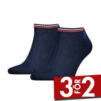 Tommy Men Uni TJ Iconic Sneaker Sock Strumpor 2P Marin bomull Strl 43/46