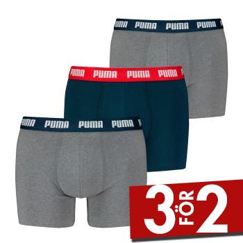 Puma Kalsonger 3P Men Everyday Boxer Gr&aring;/Bl&aring; bomull Small Herr