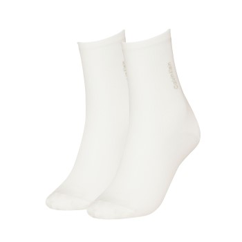 Bilde av Calvin Klein Strømper 2p Women Rib Sock Hvit One Size Dame