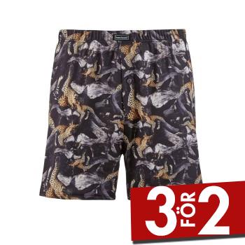 Bruno Banani Kalsonger Panthera Boxershorts Svart M&ouml;nster polyester Small Herr