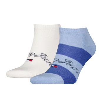 Bilde av Tommy Hilfiger Strømper 2p Rugby Sneaker Socks Hvit/blå Str 35/38