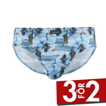 Bruno Banani Kalsonger Long Beach Sportslip Bl&aring; M&ouml;nstrad polyester Small Herr