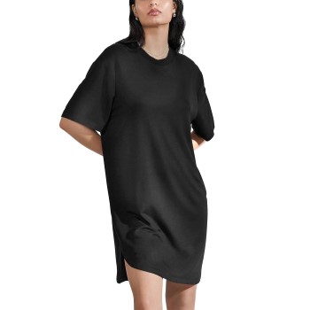 Bilde av Bread And Boxers Soft Fiber T Shirt Dress Svart Viskose Small Dame